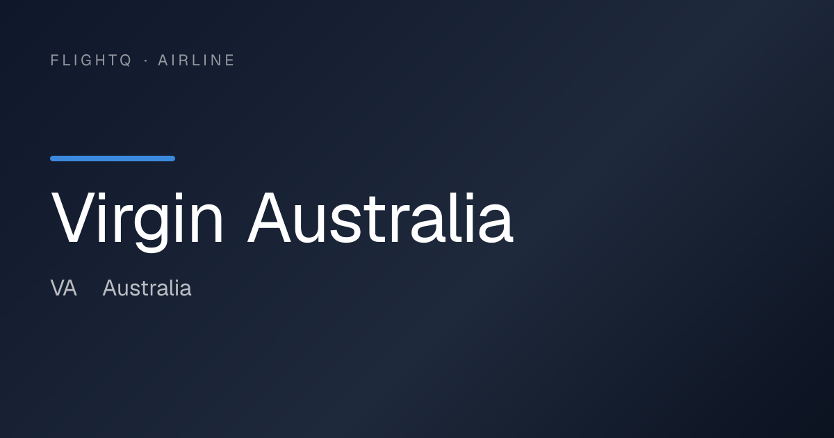 Virgin Australia (VA) - Fleet, Hubs & Destinations | FlightQ