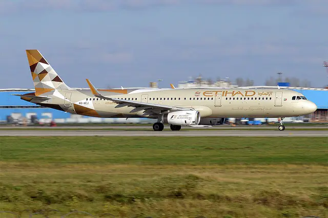 Etihad Airways Airbus A321 aircraft
