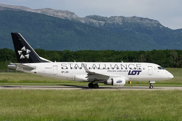 LOT Polish Airlines Embraer E170 aircraft