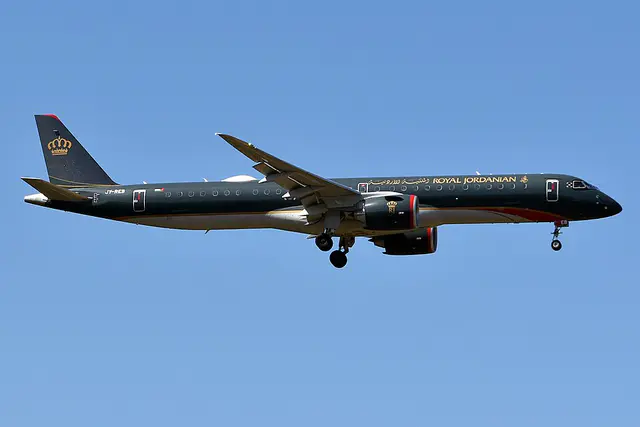 Royal Jordanian Embraer E195-E2 aircraft