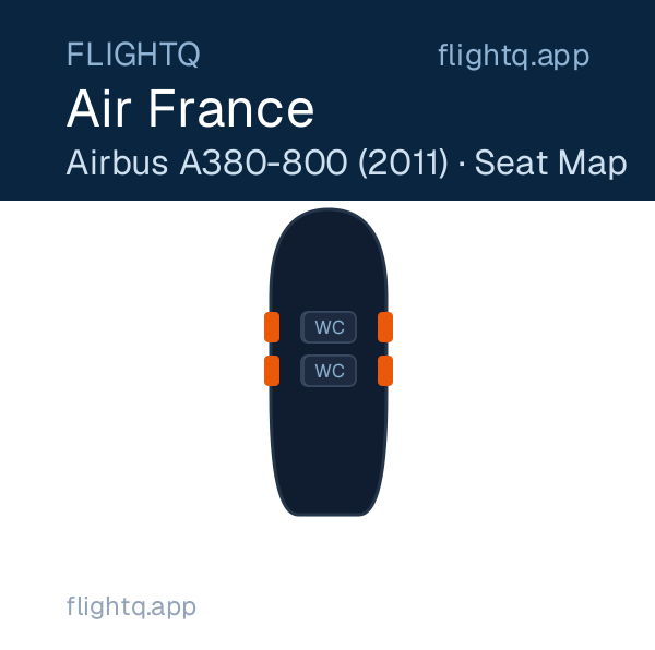 Air France Airbus A380-800 seat map — best seats and rows to avoid